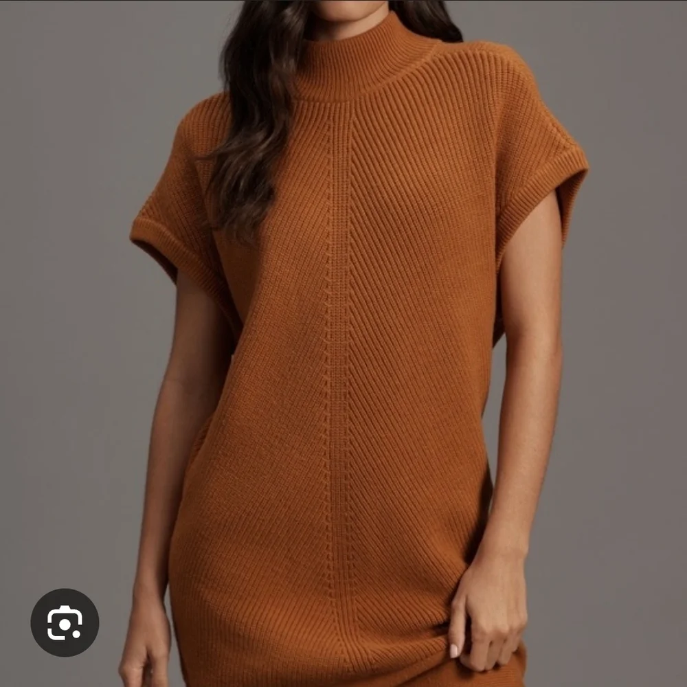 Anthropolgie Rust Brown Knit Sweater Dress - Picture 2 of 5